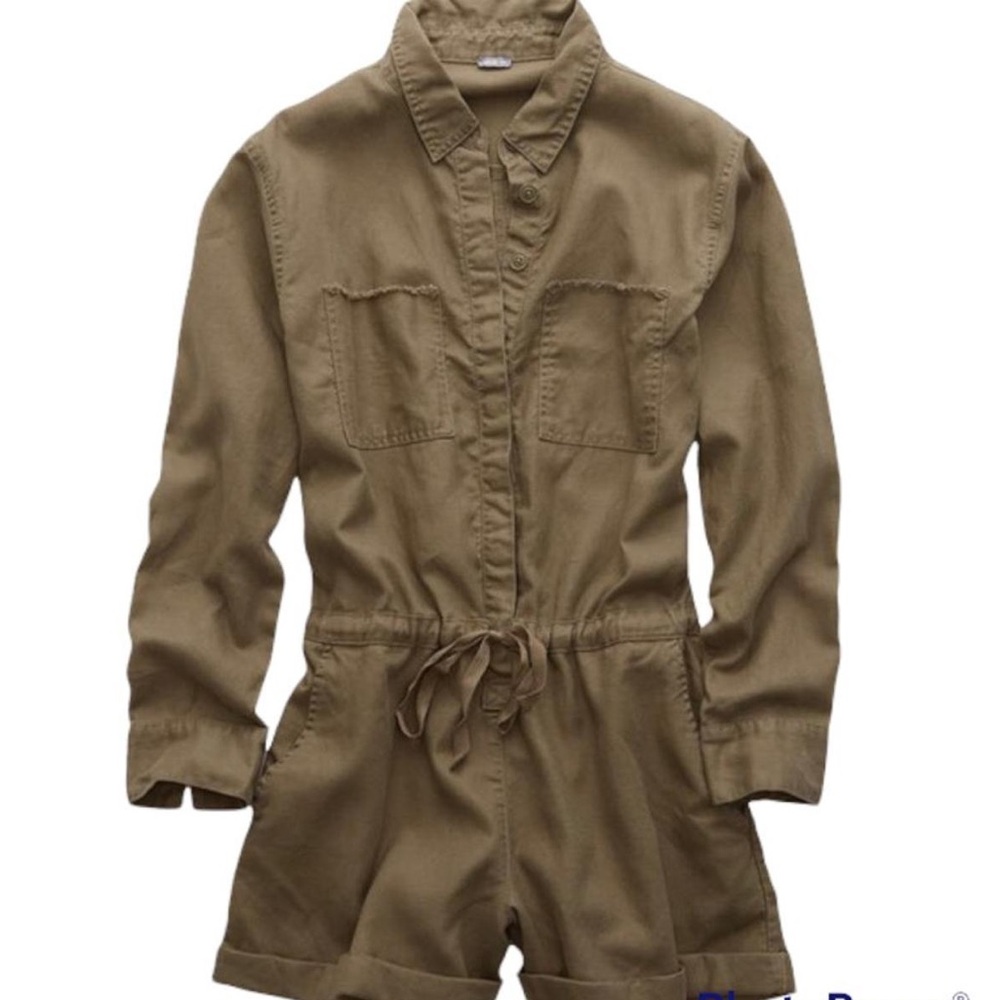 aerie Khaki Utility Romper